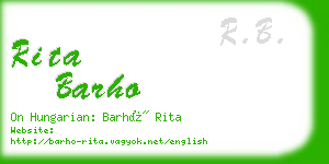 rita barho business card